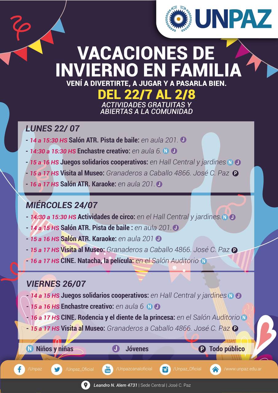 Vacaciones en la UNPAZ